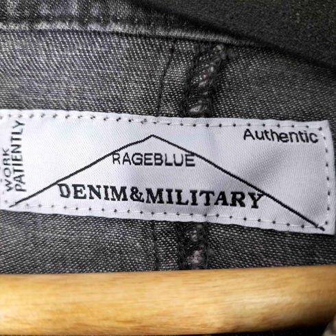 レイジブルー RAGEBLUE ブラックデニムアノラックパーカー メンズ