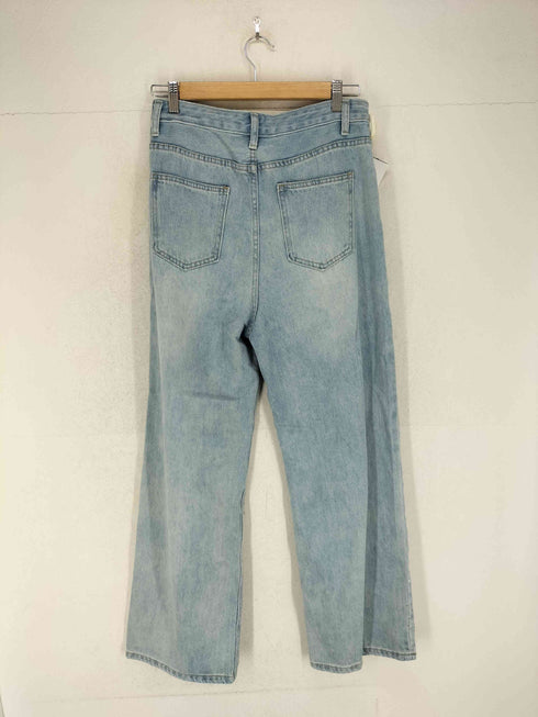 ラインストーンバギーデニムパンツ Y2K レディース M