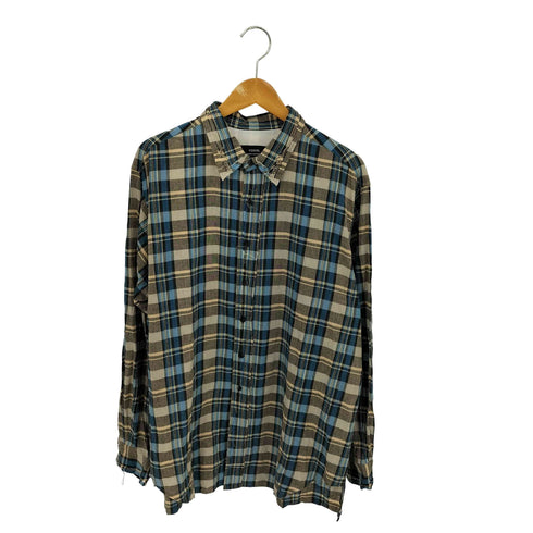 ENSOU. ROUGH CUT SHIRT チェック レギュラーカラーシャツ メンズ JPN:L