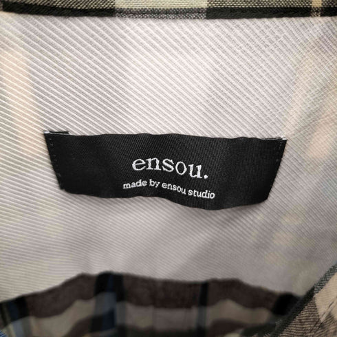 ENSOU. ROUGH CUT SHIRT チェック レギュラーカラーシャツ メンズ JPN:L