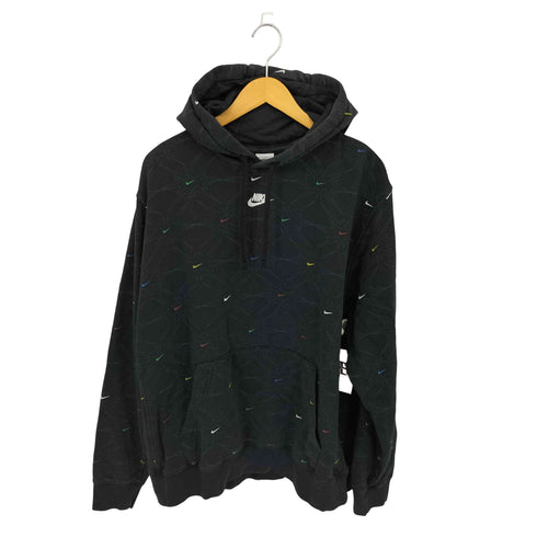 ナイキ NIKE AOP Gel Fleece Hoodie 総柄ロゴ プルオーバーパーカー メンズ import:XL