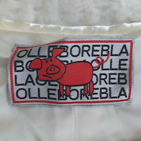 アルベロベロ OLLEBOREBLA オレボレブラ ブタさん ブローチ ビジュー装飾 フラワー レース フリル 3B ウール テーラードジャケット レディース