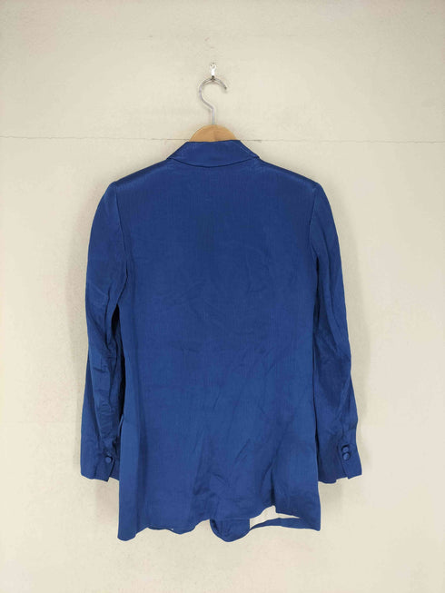 ザラ ZARA サテン立体ストライプテーラードジャケット レディース XS