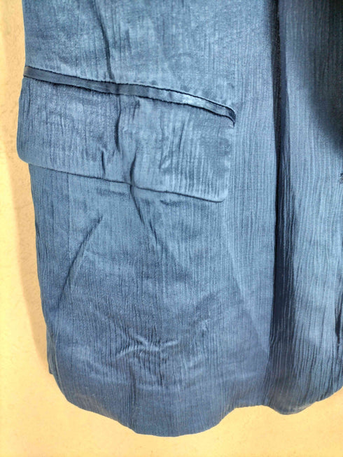 ザラ ZARA サテン立体ストライプテーラードジャケット レディース XS