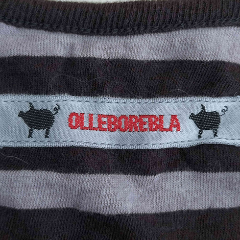 アルベロベロ OLLEBOREBLA オレボレブラ ぶたさん うさぎ ロボット メカ 裁ち切り 顔料プリント ビジュー スパンコール装飾 変形 ノースリーブ ボーダーワンピース レディース