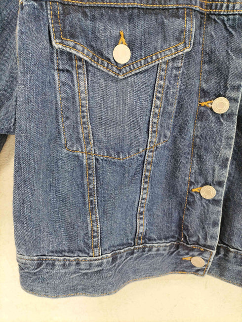 ギャップ Gap ペイズリーロゴ刺繍デニムジャケット Y2K レディース M