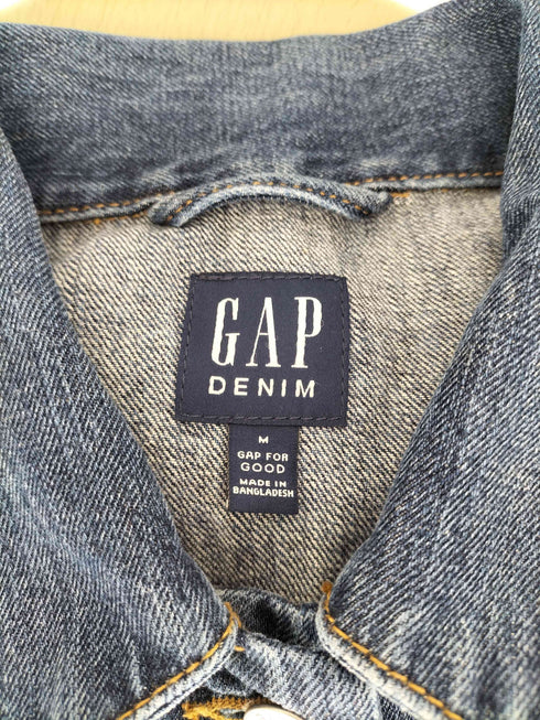 ギャップ Gap ペイズリーロゴ刺繍デニムジャケット Y2K レディース M