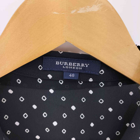 バーバリーロンドン BURBERRY LONDON 総柄 開襟 オープンカラー 半袖シャツ レディース 40
