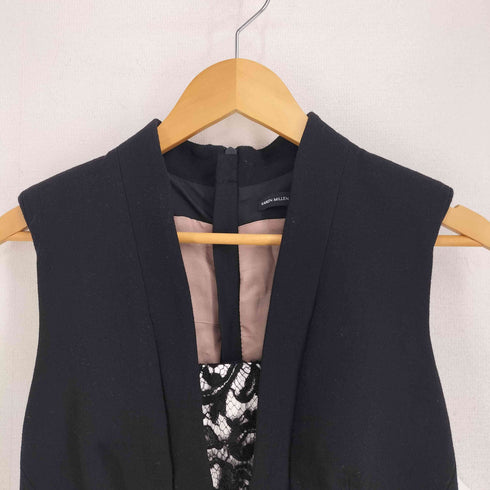 KAREN MILLEN The Atelier 素材切替 ノースリーブ ドレスチュニック レディース