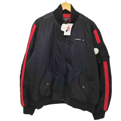ポロジーンズカンパニーラルフローレン POLO JEANS COMPANY RALPH LAUREN 90s 星条旗 裏地サーマル サイドテープ MA-1 ジップアップ ブルゾン ポロジン メンズ import:L