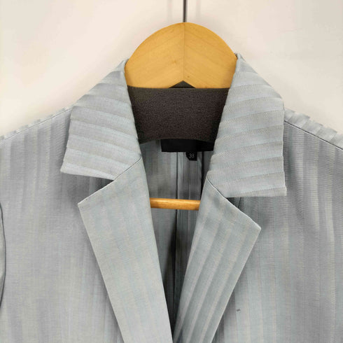 ランバン LANVIN ストライプテーラードジャケット レディース 38