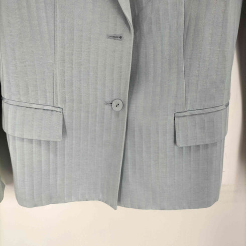 ランバン LANVIN ストライプテーラードジャケット レディース 38