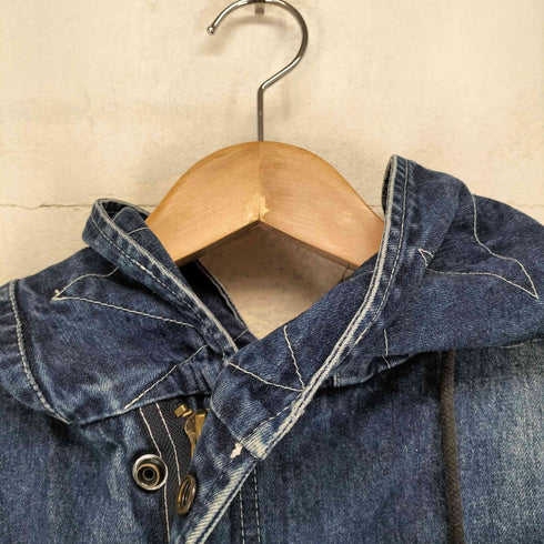 ZABARA ワッペン刺繍デニムモッズコート メンズ