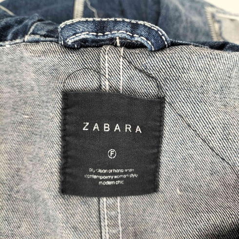 ZABARA ワッペン刺繍デニムモッズコート メンズ