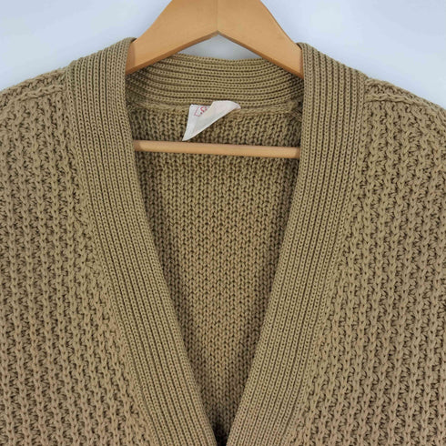 ST MICHAEL イギリス製 レザーボタン ラグランスリーブ ウール カーディガン メンズ import:M