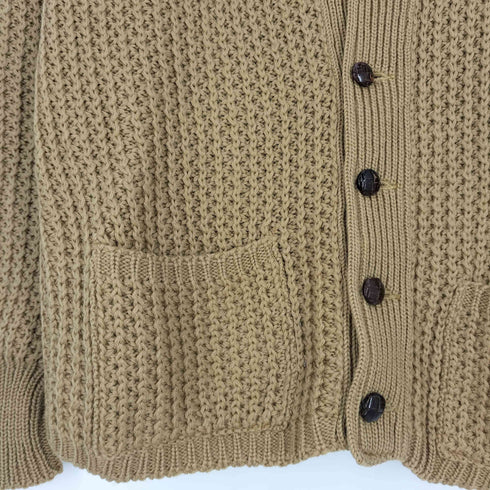 ST MICHAEL イギリス製 レザーボタン ラグランスリーブ ウール カーディガン メンズ import:M