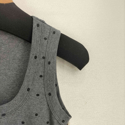 innomoood ドット ノースリーブ タンクトップ レディース