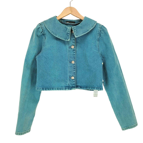 ザラ ZARA 後染め クロップドジャケット レディース S