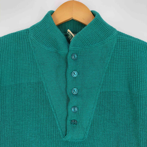 エルエルビーン L.L.Bean 90s USA製 ヘンリーネック コットン ニット セーター メンズ import:S