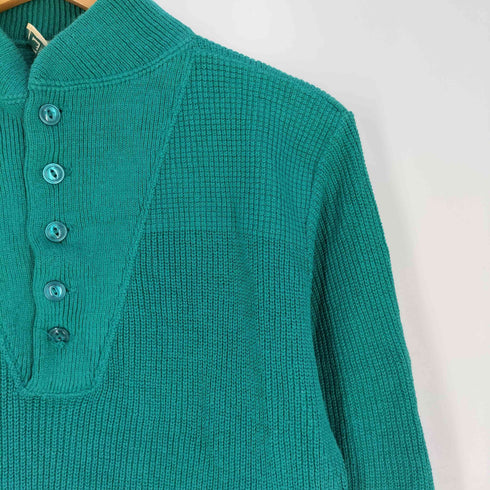 エルエルビーン L.L.Bean 90s USA製 ヘンリーネック コットン ニット セーター メンズ import:S