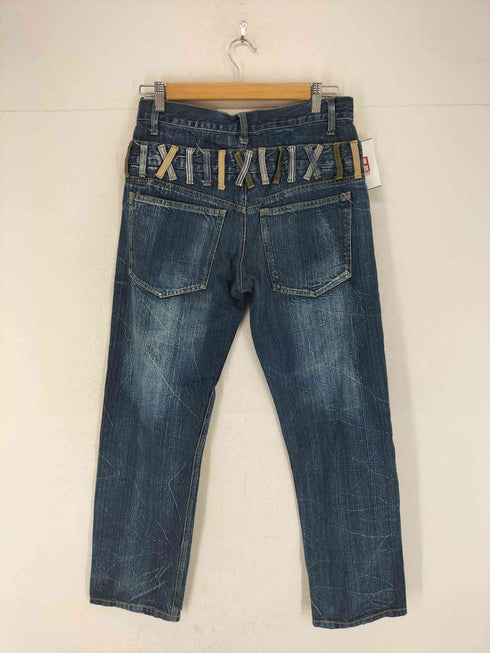 フェイクレイヤードデニムパンツ Y2K メンズ