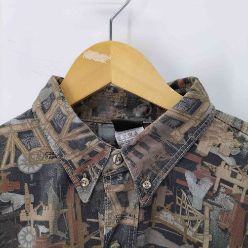 ラプコ Lapco メキシコ製 総柄 ボタンダウン シャツ メンズ import:L