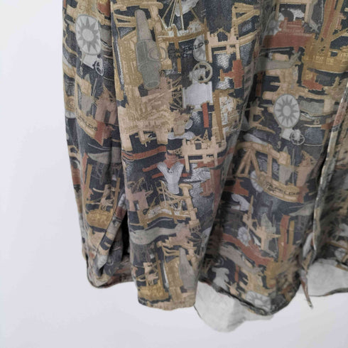 ラプコ Lapco メキシコ製 総柄 ボタンダウン シャツ メンズ import:L