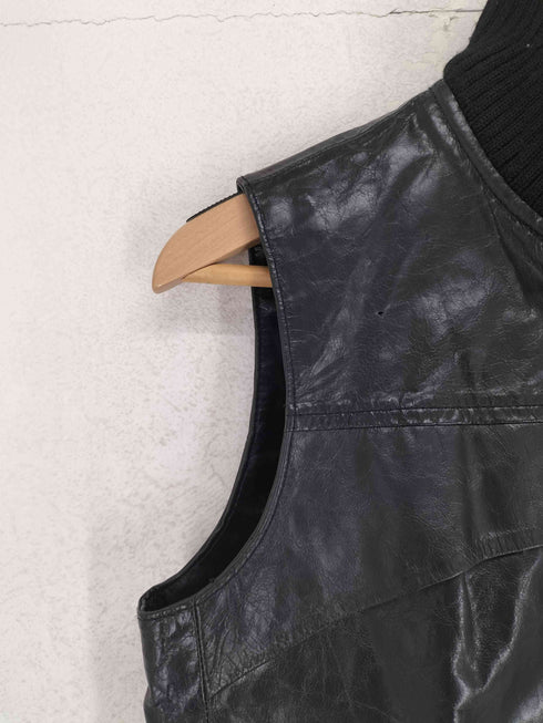 コムサ COMME CA ゴートレザージップベスト Y2K レディース 11