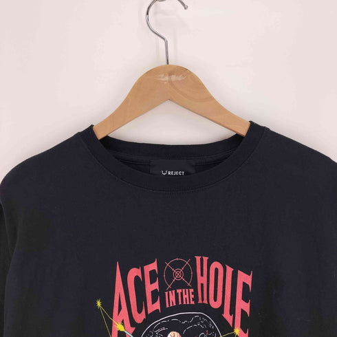 REJECT キャラクター グラフィック プリント 侵略 誤射 Tシャツ メンズ JPN:XL