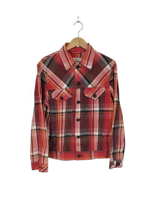 リーバイス Levis チェック柄コットントラッカージャケット メンズ L
