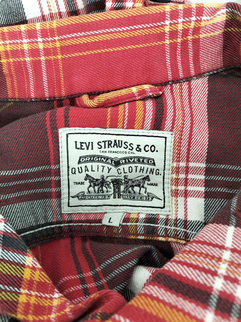リーバイス Levis チェック柄コットントラッカージャケット メンズ L