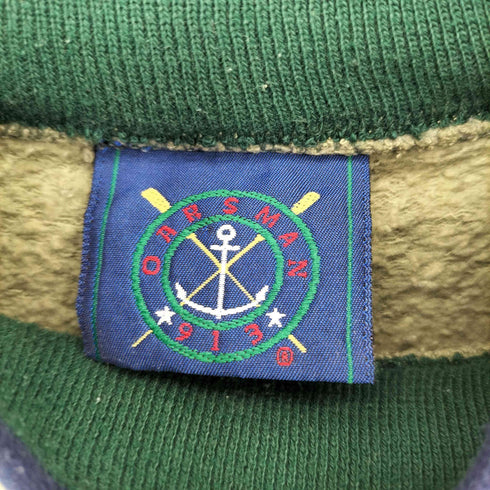 OARSMAN USA製 刺繍 モックネックスウェット メンズ import:L