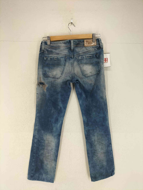 ディーゼル DIESEL ウォッシュ加工ストレートデニムパンツ レディース W25L32