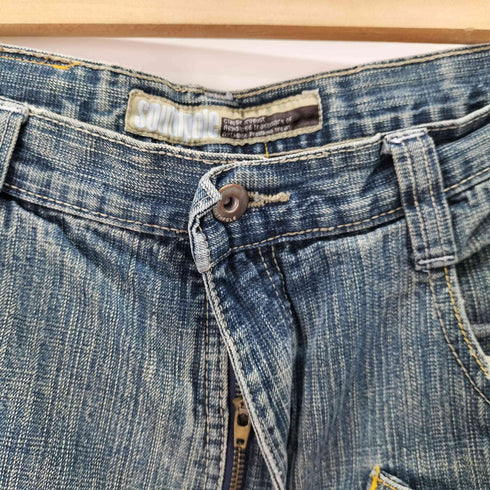 サウスポール SOUTHPOLE ワッペン 膝ダーツ バレルレッグ バギーデニム メンズ 36