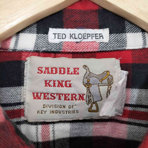 SADDLE KING WESTERN 80s USA製 襟芯 チェック ウエスタンシャツ ネルシャツ メンズ