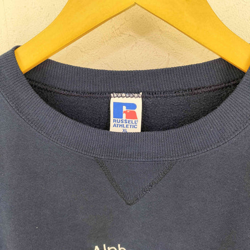 ラッセルアスレチック RUSSELL ATHLETIC 90S USA製 前V 刺繍 クルーネック スウェット メンズ import:XL