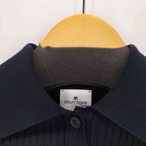 クレージュ courreges AC Rib Knit Cropped Polo レディース JPN:XS
