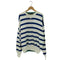 セントジョンズベイ STJOHNS BAY 90s SPORT Vガゼット クルーネック ボーダー コットン ニット メンズ import:L