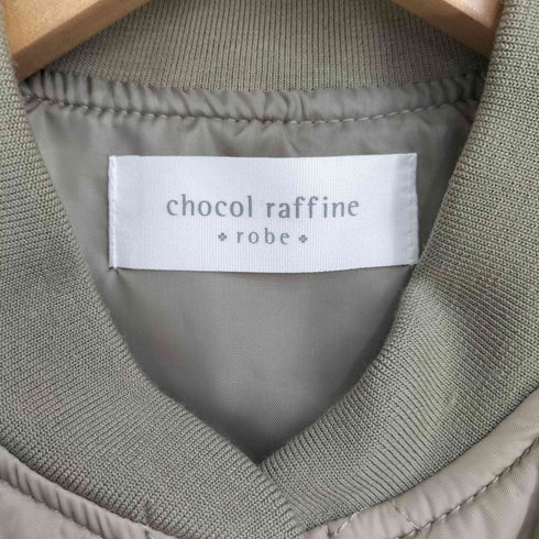 ショコラフィネローブ chocol raffine robe 撥水加工 中綿キルトミドル丈コート レディース FREE