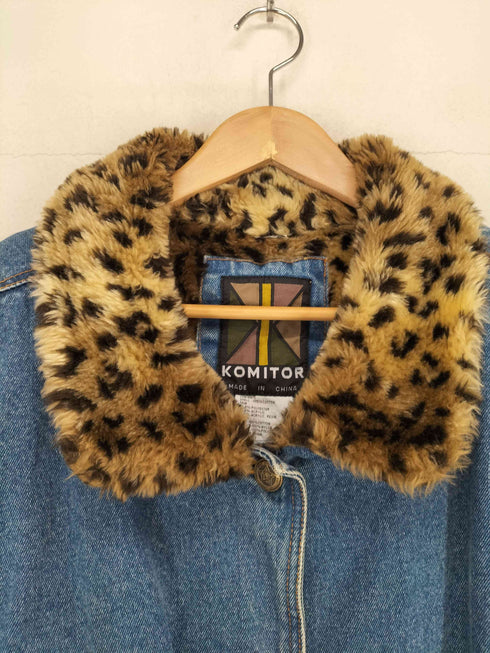 KOMITOR オーバーサイズボアデニムコート メンズ