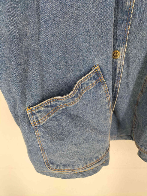 KOMITOR オーバーサイズボアデニムコート メンズ