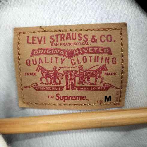 シュプリーム Supreme 17SS Fleece Hooded Trucker Jacket メンズ import:M