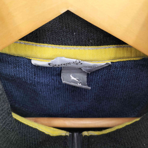 エディーバウアー Eddie Bauer ロゴ刺繍 ハーフジップ フリース プルオーバー ハイネック ニット メンズ import:M