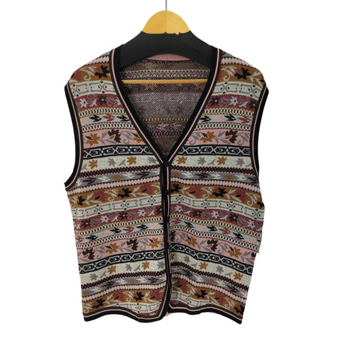 ミッソーニ MISSONI MADE IN ITALY ノルディック柄 ウール混 ニットベスト メンズ 54