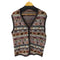 ミッソーニ MISSONI MADE IN ITALY ノルディック柄 ウール混 ニットベスト メンズ 54