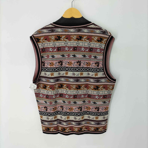 ミッソーニ MISSONI MADE IN ITALY ノルディック柄 ウール混 ニットベスト メンズ 54