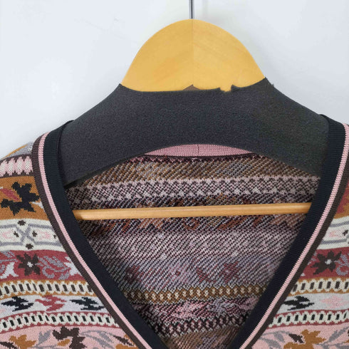 ミッソーニ MISSONI MADE IN ITALY ノルディック柄 ウール混 ニットベスト メンズ 54