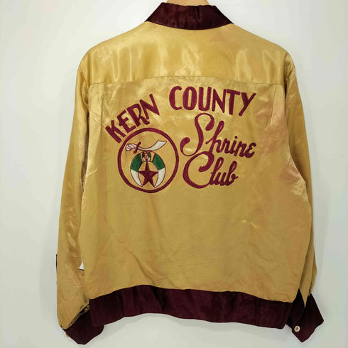60-70s vintage BOWLER’S 棒タロン フリーメイソン シュライナー サテンジャケット スカシャツ メンズ import:M