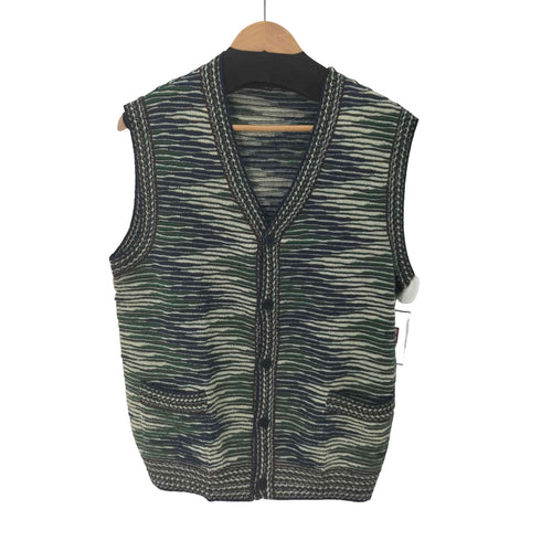 ミッソーニ MISSONI MADE IN ITALY マルチカラー ウール混 ニットベスト メンズ 52