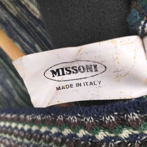 ミッソーニ MISSONI MADE IN ITALY マルチカラー ウール混 ニットベスト メンズ 52
